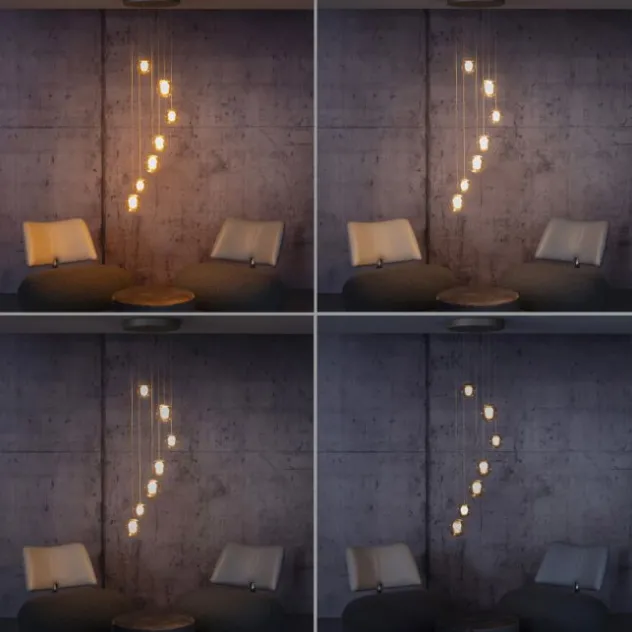 Neuhaus PURE® LED Pendelleuchte PURE Popup, bronce, 7-flammig