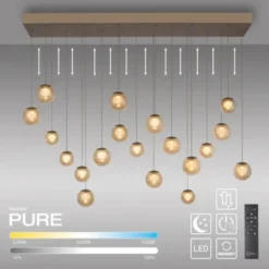 Neuhaus PURE® LED Pendelleuchte PURE Popup, bronce, 19-flammig