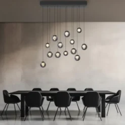 Neuhaus PURE® LED Pendelleuchte PURE Popup, mystic grey, 13-flammig