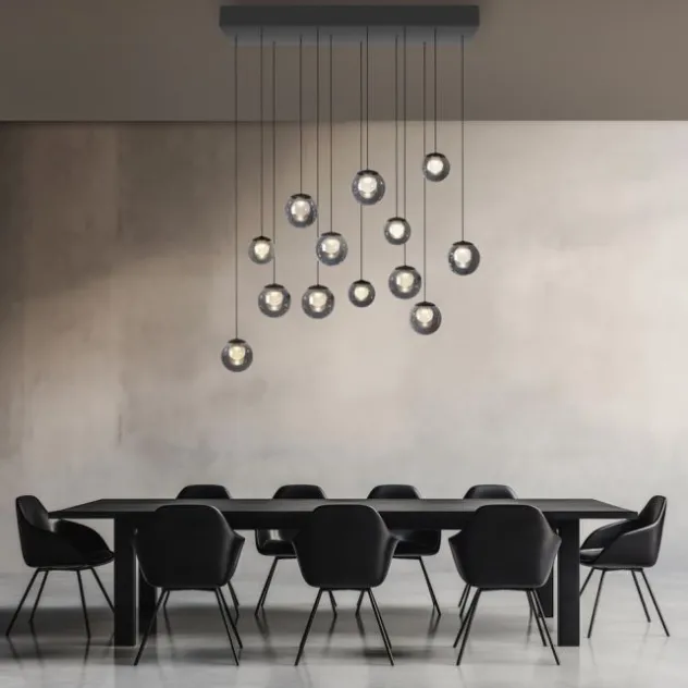 Neuhaus PURE® LED Pendelleuchte PURE Popup, mystic grey, 13-flammig