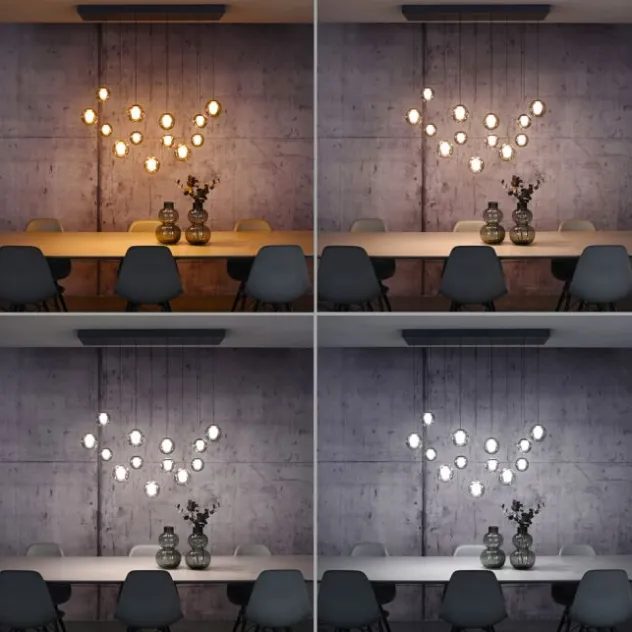 Neuhaus PURE® LED Pendelleuchte PURE Popup, mystic grey, 13-flammig