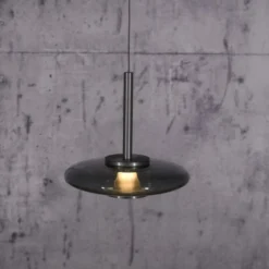 Neuhaus PURE® LED Pendelleuchte PURE Vitrum, platin (grau), dimmbar, höhenverstellbar