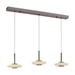 Neuhaus PURE® LED Pendelleuchte PURE Vitrum, dark-metal brown, 3-flammig