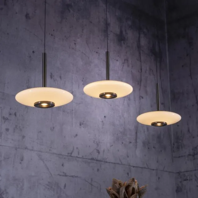 Neuhaus PURE® LED Pendelleuchte PURE Vitrum, dark-metal brown, 3-flammig