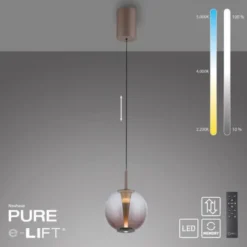 Neuhaus PURE® LED Pendelleuchte PURE Infinity bronce, Comfort Lift Funktion