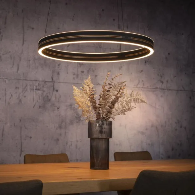 Neuhaus PURE® LED Pendelleuchte PURE E-Loop oak/ black pearl