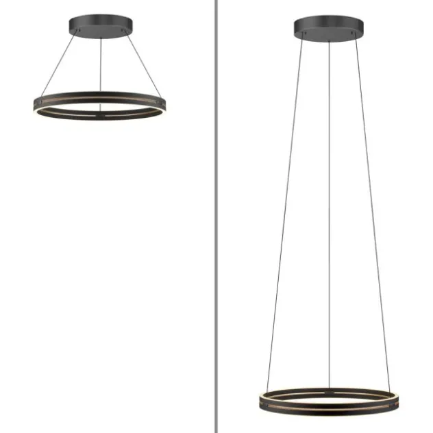 Neuhaus PURE® LED Pendelleuchte PURE E-Loop oak/ black pearl