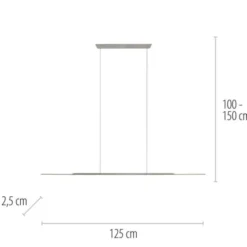 Neuhaus PURE® LED Pendelleuchte PURE Surface, platin (grau) 125x25 höhenverstellbar