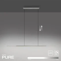 Neuhaus PURE® LED Pendelleuchte PURE Surface, platin (grau) 125x25 höhenverstellbar