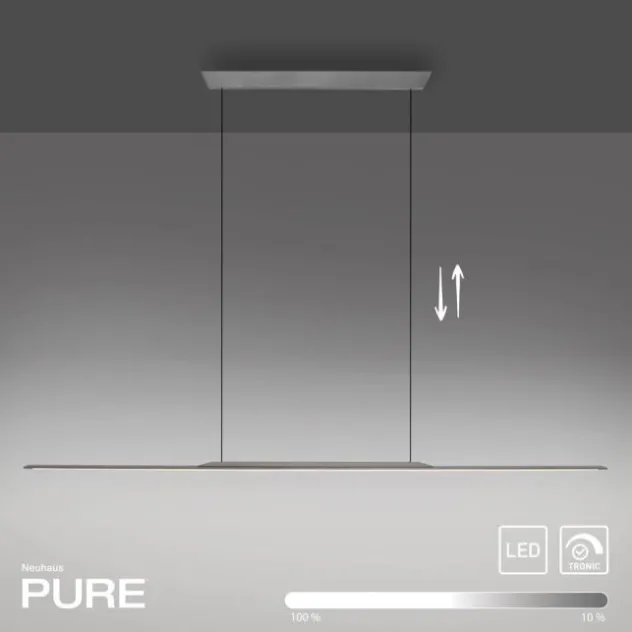 Neuhaus PURE® LED Pendelleuchte PURE Surface, platin (grau),160x25 höhenverstellbar