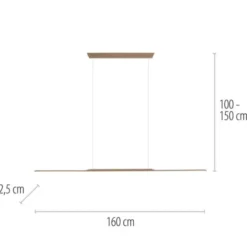 Neuhaus PURE® LED Pendelleuchte PURE Surface, bronce, 160x25 höhenverstellbar
