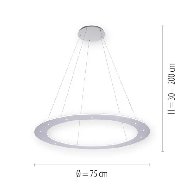 Neuhaus PURE® LED-Pendelleuchte PURE Cosmo, kreisrund, Lichtfarbensteuerung, dimmbar