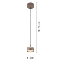 Neuhaus PURE® LED Pendelleuchte PURE Falling Rings, bronce dark chrome