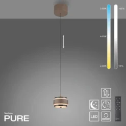 Neuhaus PURE® LED Pendelleuchte PURE Falling Rings, bronce dark chrome