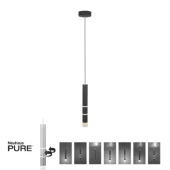Neuhaus PURE® LED Pendelleuchte PURE Vega, schwarz, 1-flammig mit Lichtmodi