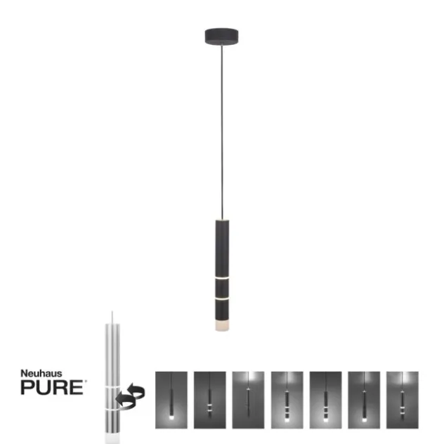 Neuhaus PURE® LED Pendelleuchte PURE Vega, schwarz, 1-flammig mit Lichtmodi