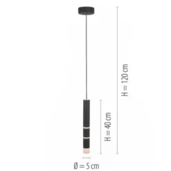Neuhaus PURE® LED Pendelleuchte PURE Vega, schwarz, 1-flammig mit Lichtmodi
