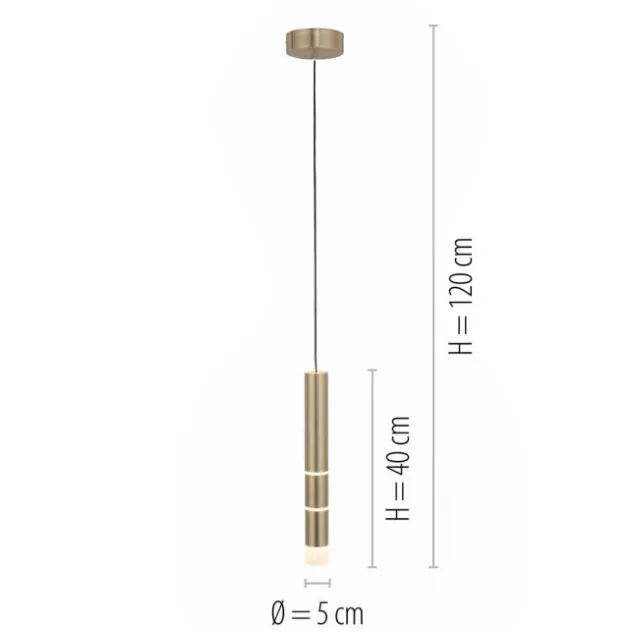 Neuhaus PURE® LED Pendelleuchte PURE Vega, messing-matt, 1-flammig