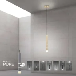 Neuhaus PURE® LED Pendelleuchte PURE Vega, messing-matt, 1-flammig