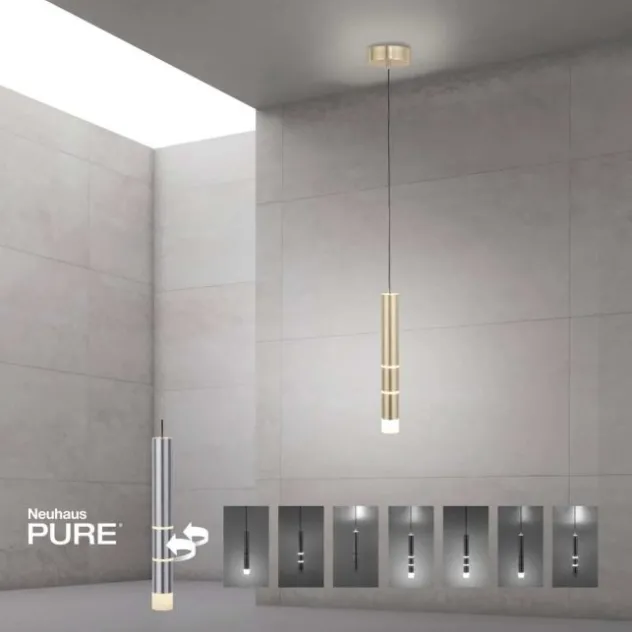 Neuhaus PURE® LED Pendelleuchte PURE Vega, messing-matt, 1-flammig