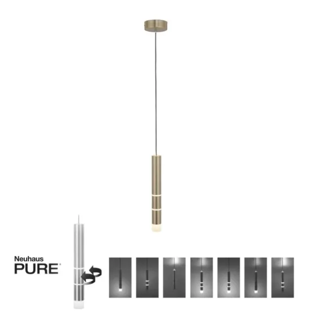 Neuhaus PURE® LED Pendelleuchte PURE Vega, messing-matt, 1-flammig