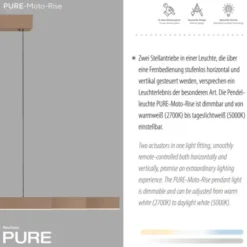 Neuhaus PURE® LED Pendelleuchte PURE Moto-Rise, bronce