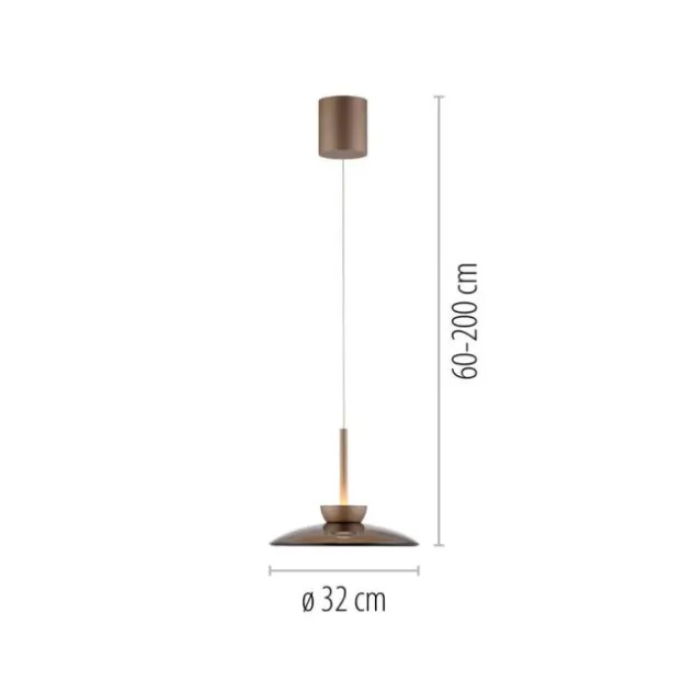 Neuhaus PURE® LED Pendelleuchte PURE Moon, bronce, höhenverstellbar