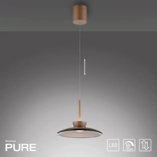 Neuhaus PURE® LED Pendelleuchte PURE Moon, bronce, höhenverstellbar