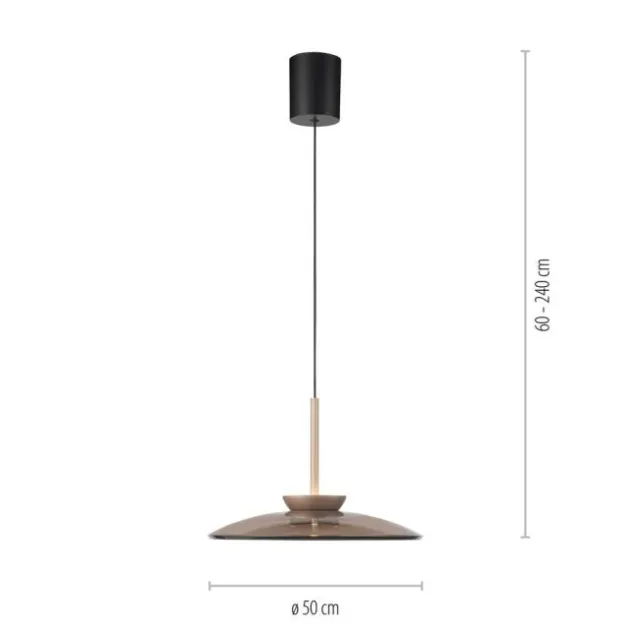 Neuhaus PURE® LED Pendelleuchte PURE E-Moon bronce, höhenverstellbar