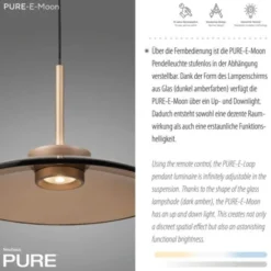 Neuhaus PURE® LED Pendelleuchte PURE E-Moon bronce, höhenverstellbar