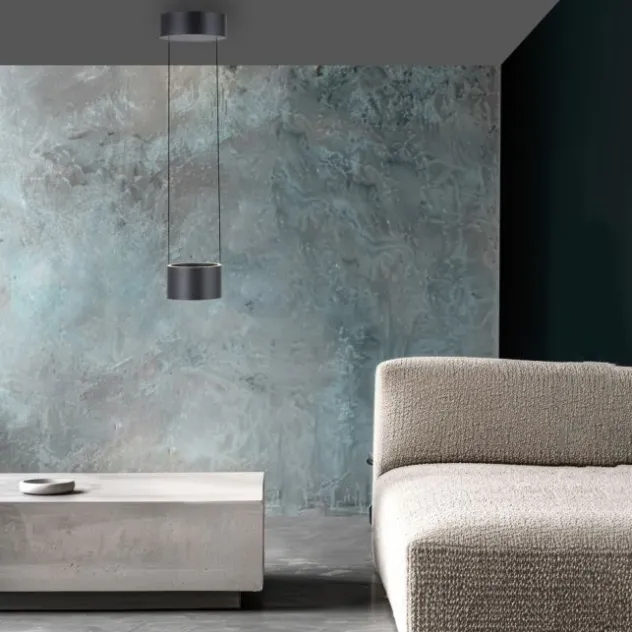 Neuhaus PURE® LED Pendelleuchte PURE Clipse, platin (grau), Fernbedienung, Comfort Lift