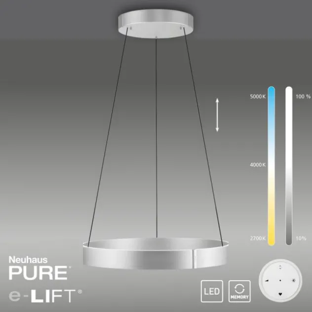 Neuhaus PURE® LED Pendelleuchte PURE E-Clipse stone (alu)