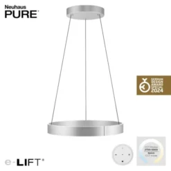 Neuhaus PURE® LED Pendelleuchte PURE E-Clipse stone (alu)