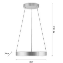 Neuhaus PURE® LED Pendelleuchte PURE E-Clipse stone (alu)