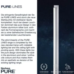 Neuhaus PURE® LED Stehleuchte PURE Lines Floor, diamond (alu) dimmbar