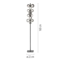 Neuhaus PURE® LED Stehleuchte PURE Popup platin (grau)