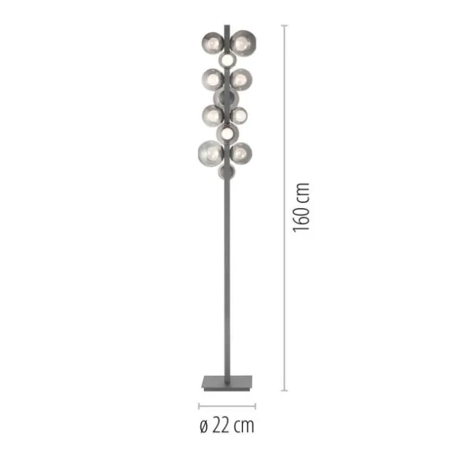 Neuhaus PURE® LED Stehleuchte PURE Popup platin (grau)