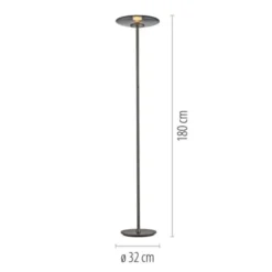Neuhaus PURE® LED Stehleuchte PURE Vitrum platin (grau)