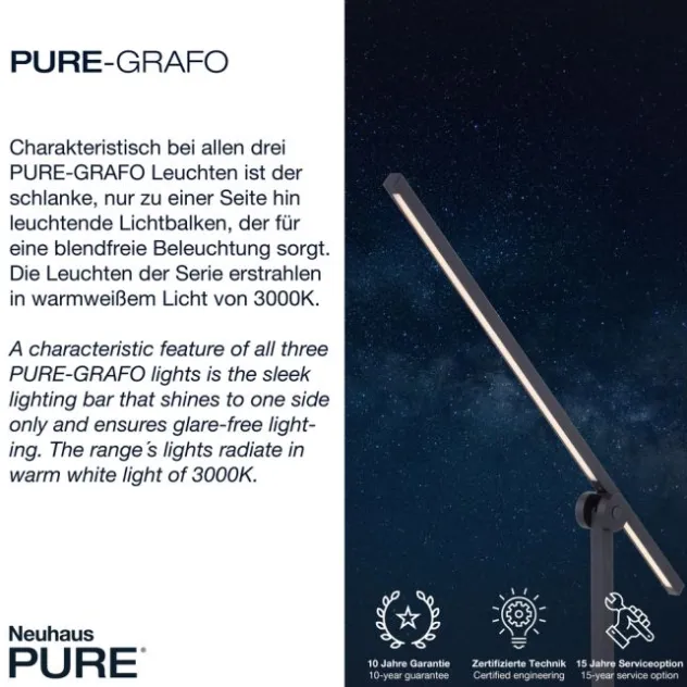 Neuhaus PURE® LED Stehleuchte PURE Grafo, black pearl