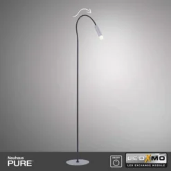 Neuhaus PURE® LED Stehleuchte PURE Gemin, aluminium gebürstet, Schnurschalter