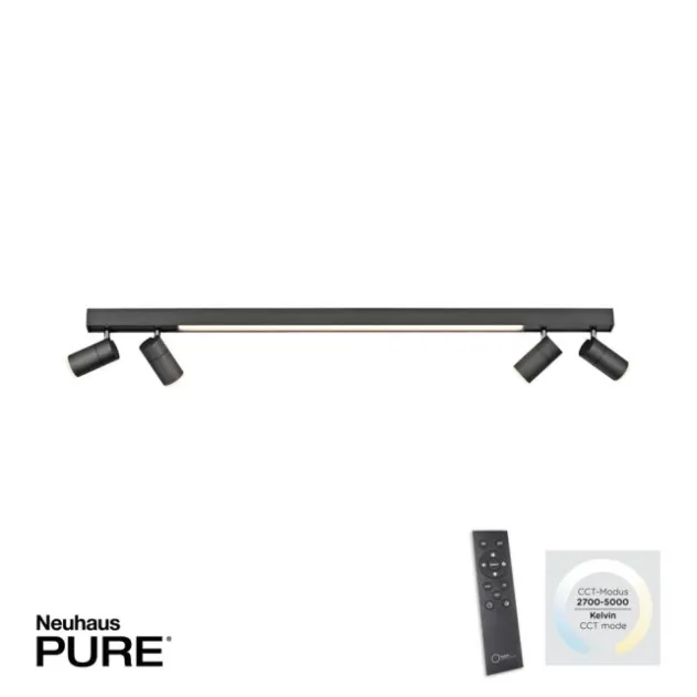 Neuhaus PURE® LED Strahler PURE Lines Spot, graphite, dimmbar, drehbar, CCT
