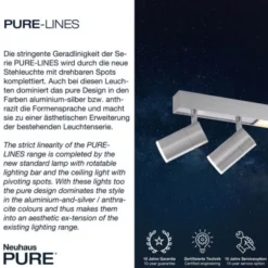 Neuhaus PURE® LED Strahler PURE Lines Spot, aluminium, dimmbar, drehbar, CCT