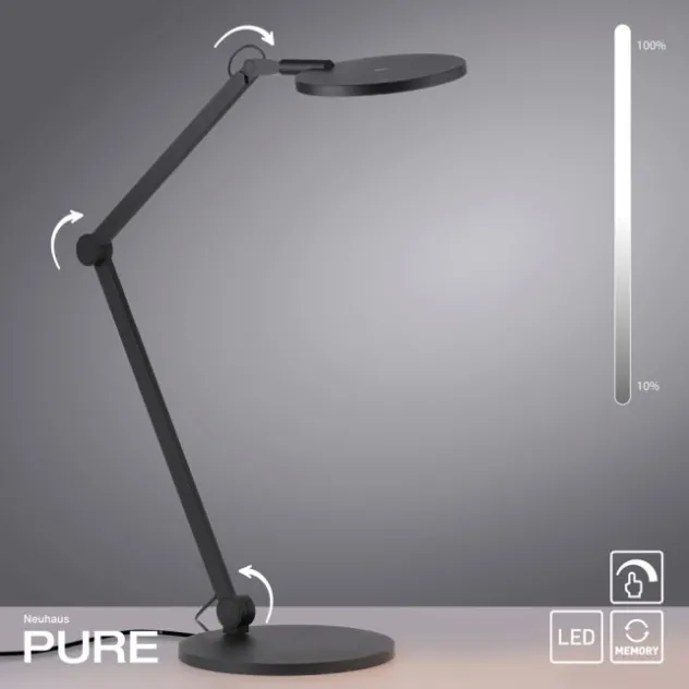 Neuhaus PURE® LED Tischlampe PURE Luxon, black pearl