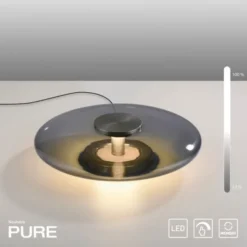 Neuhaus PURE® LED Tischleuchte PURE Vitrum platin (grau)