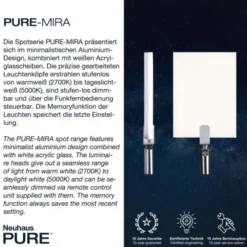 Neuhaus PURE® LED Tischleuchte PURE Mira, diamond (alu)
