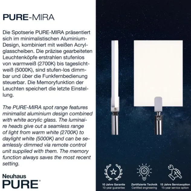 Neuhaus PURE® LED Tischleuchte PURE Mira, diamond (alu)