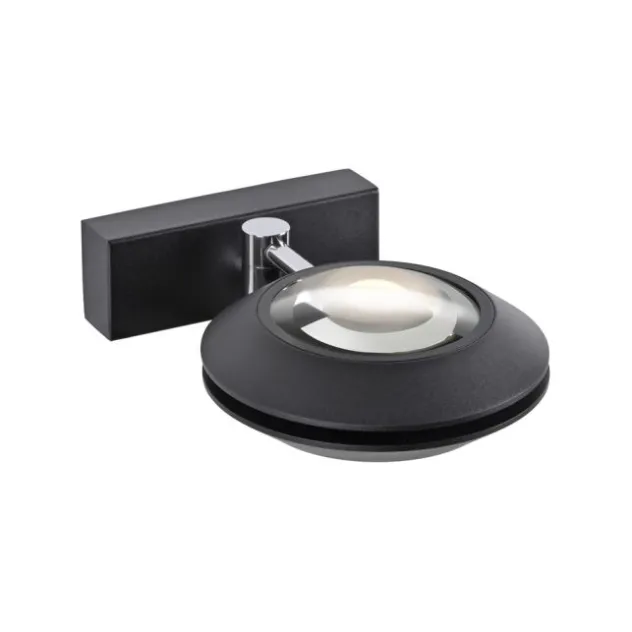 Neuhaus PURE® LED Wandleuchte PURE Oculis, black pearl, dimmbar, dreh+schwenkbar