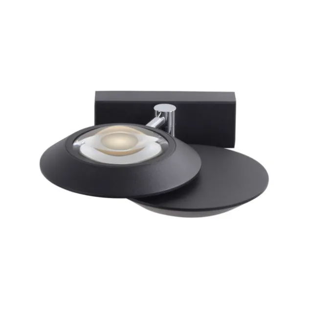 Neuhaus PURE® LED Wandleuchte PURE Oculis, black pearl, dimmbar, dreh+schwenkbar
