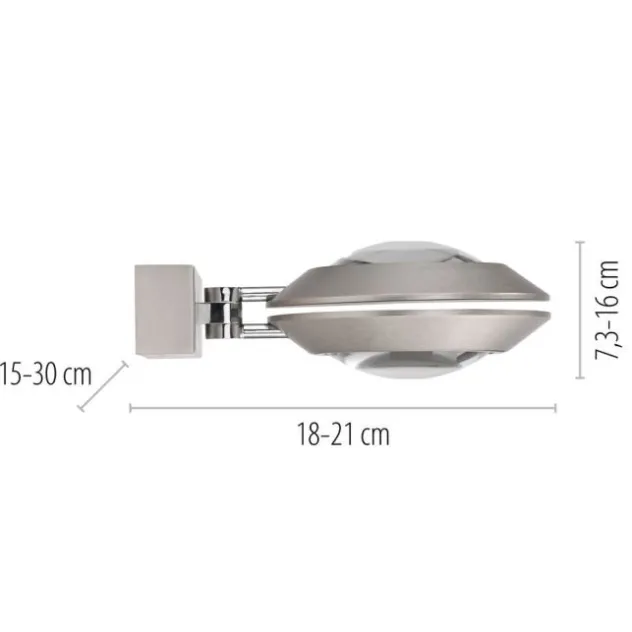 Neuhaus PURE® LED Wandleuchte PURE Oculis, diamond, dimmbar, dreh+schwenkbar