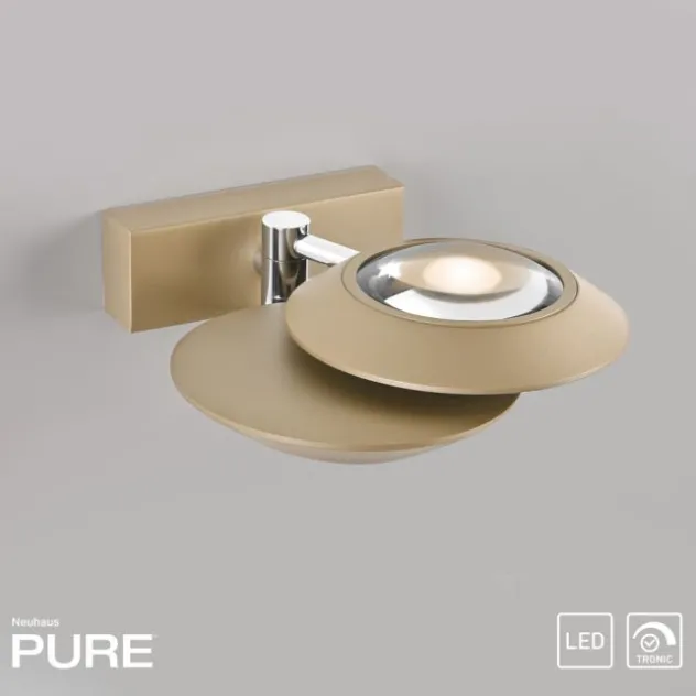 Neuhaus PURE® LED Wandleuchte PURE Oculis, bronce, dimmbar, dreh+schwenkbar